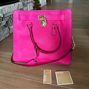 Michael Kors Hamilton Large Tote - Raspberry